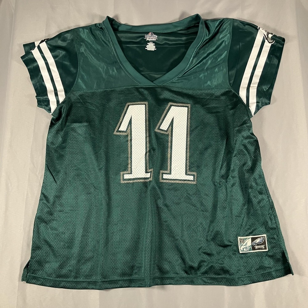 Philadelphia Eagles Wentz Jersey Mens 3XL Football Green NFL Majestic 11